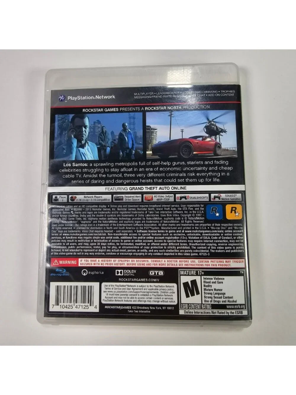 Grand Theft Auto V (Sony Playstation 3 PS3) Complete With Manual & Map